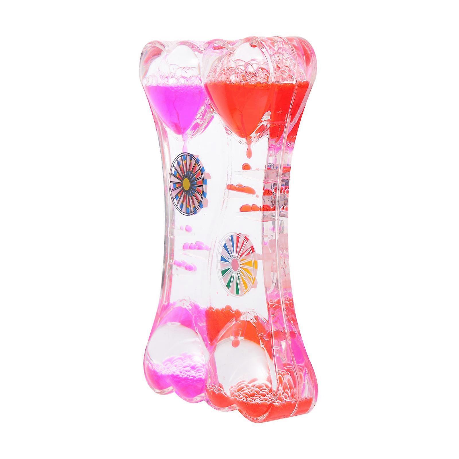 Delicate Oil Dropping Hourglass Fidget Liquid Motion Timer Craft Desk Decor Calming Visual Experience Students Home Office
