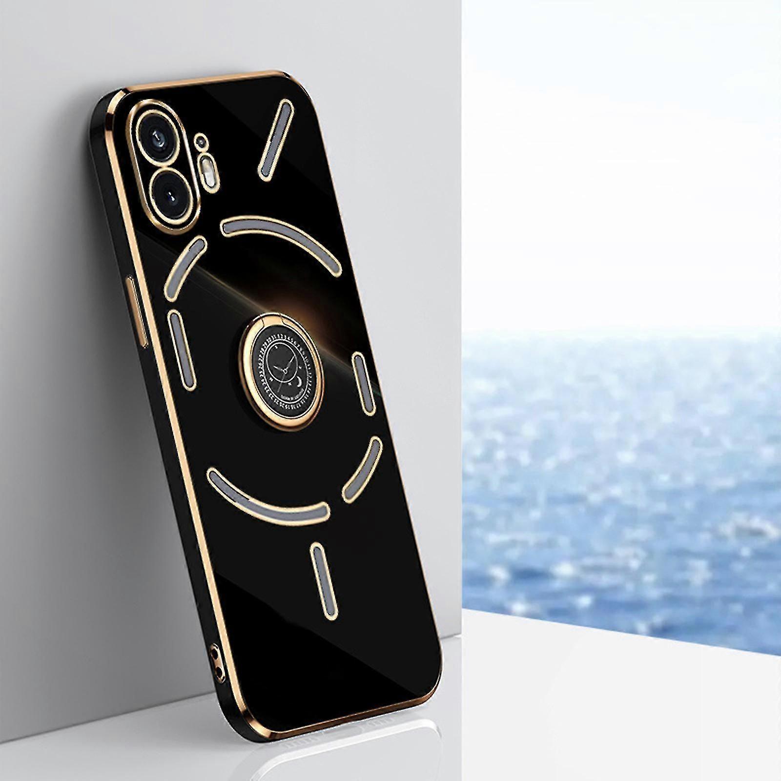 Skin Feel Plating Case For Nothing Phone 2 With Ring Kickstand Compatible With Nothing Phone 2