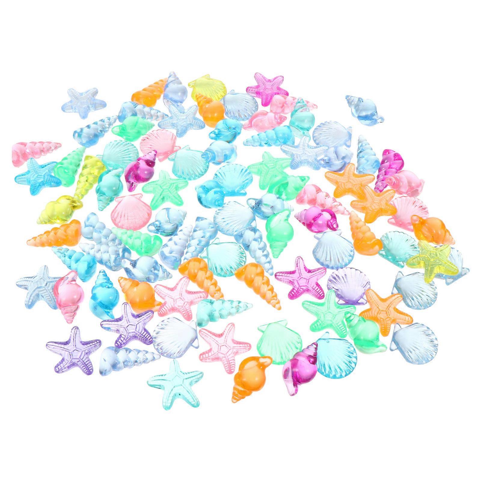 Kids Craft Set Acrylic Marine Life Decorations Spiral Shape Diy Material Decoration 2.1X4.3CM 1Set