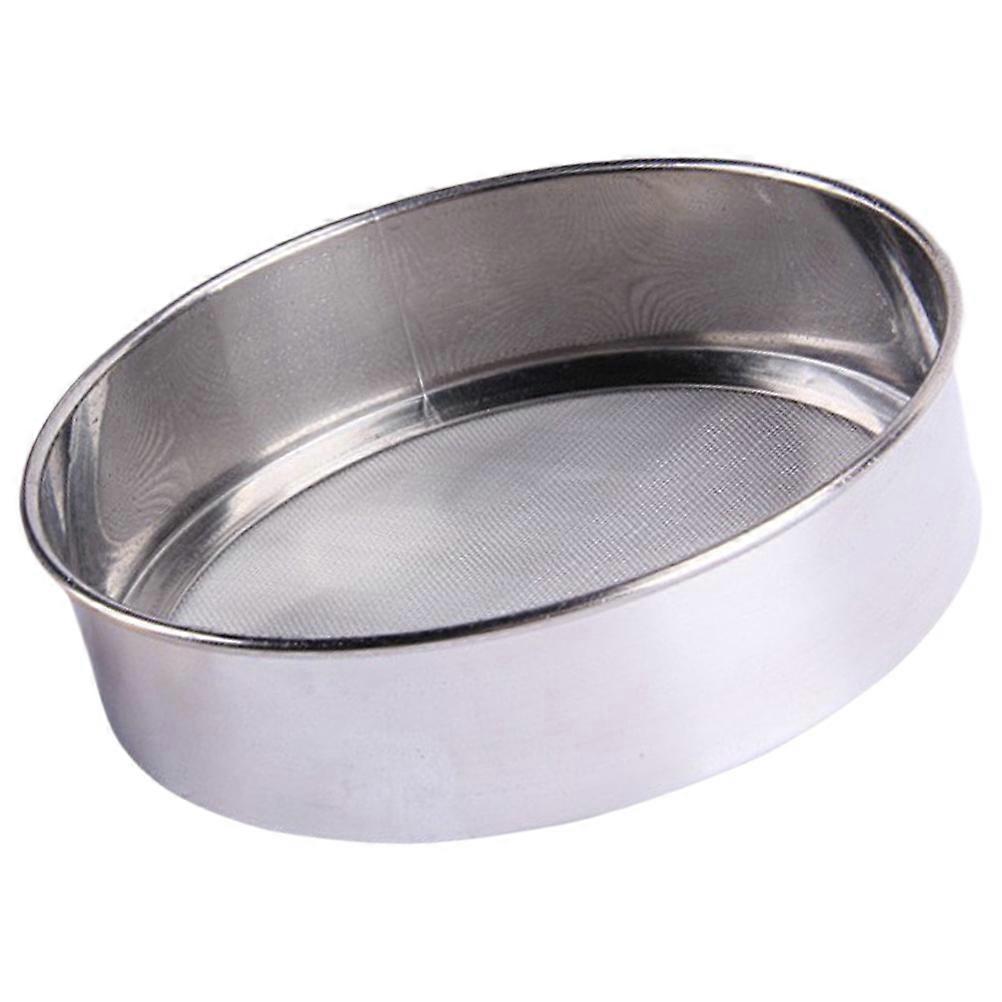 Baking Sieve Handheld Flour Sifting Strainer Round Kitchen Baking Sugar Colander 18cm 1Pcs