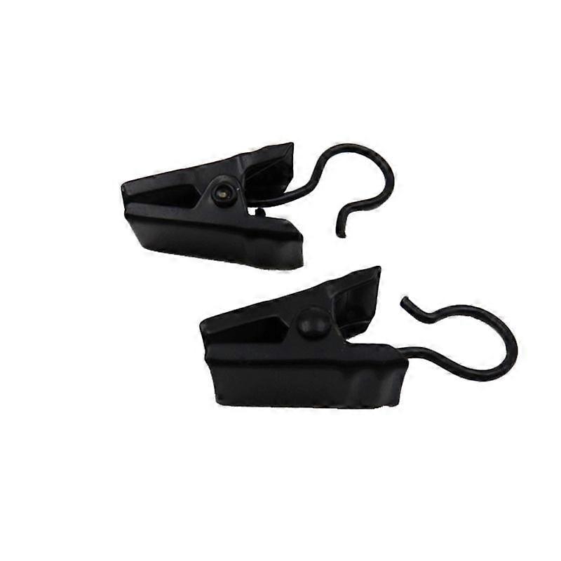 Metal Curtain Hangers Clips Solid Rim Design Rounded Edge For Curtains Black 100Pack