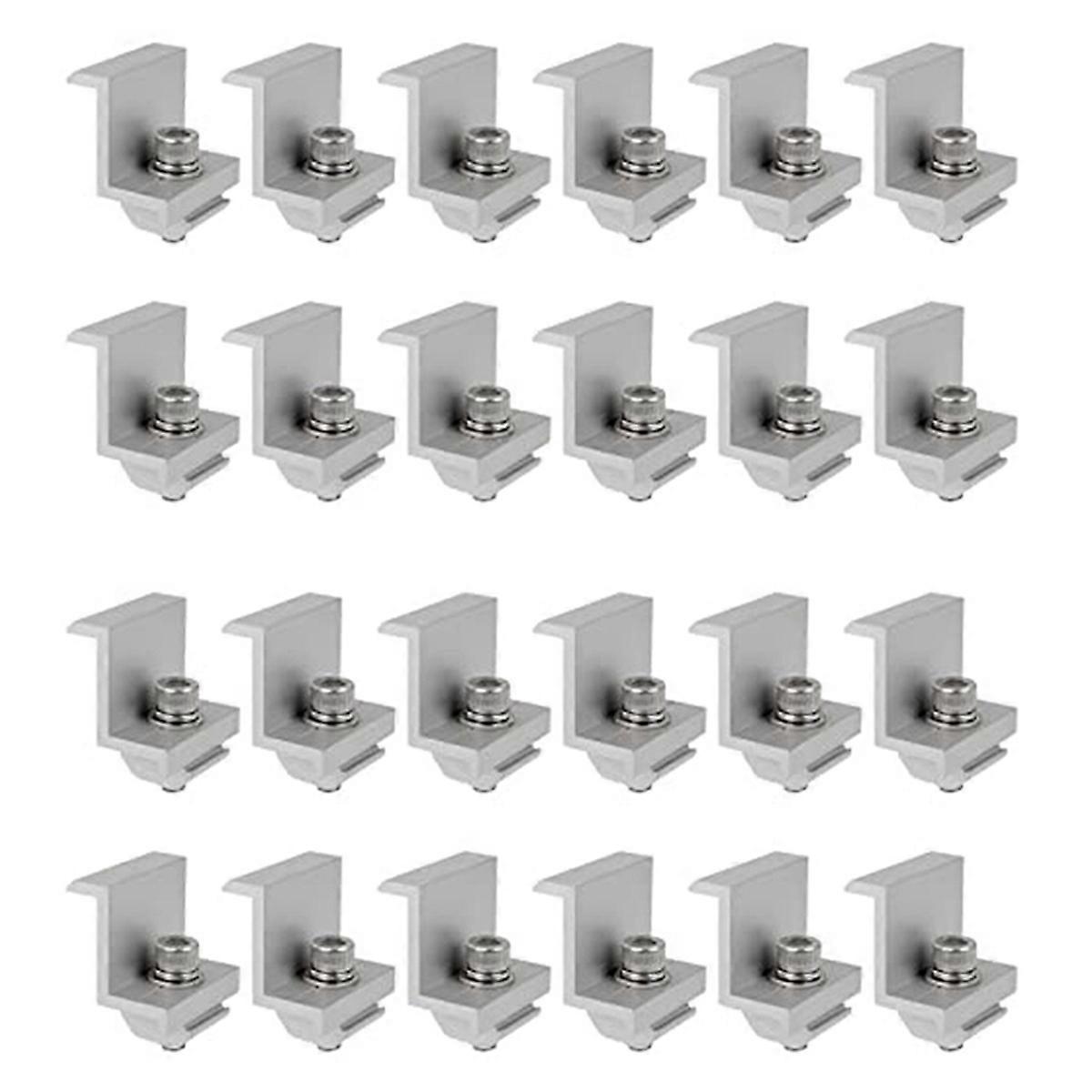 12Pcs Solar Module Bracket End Clamp for PV Solar Module Roof (30MM)