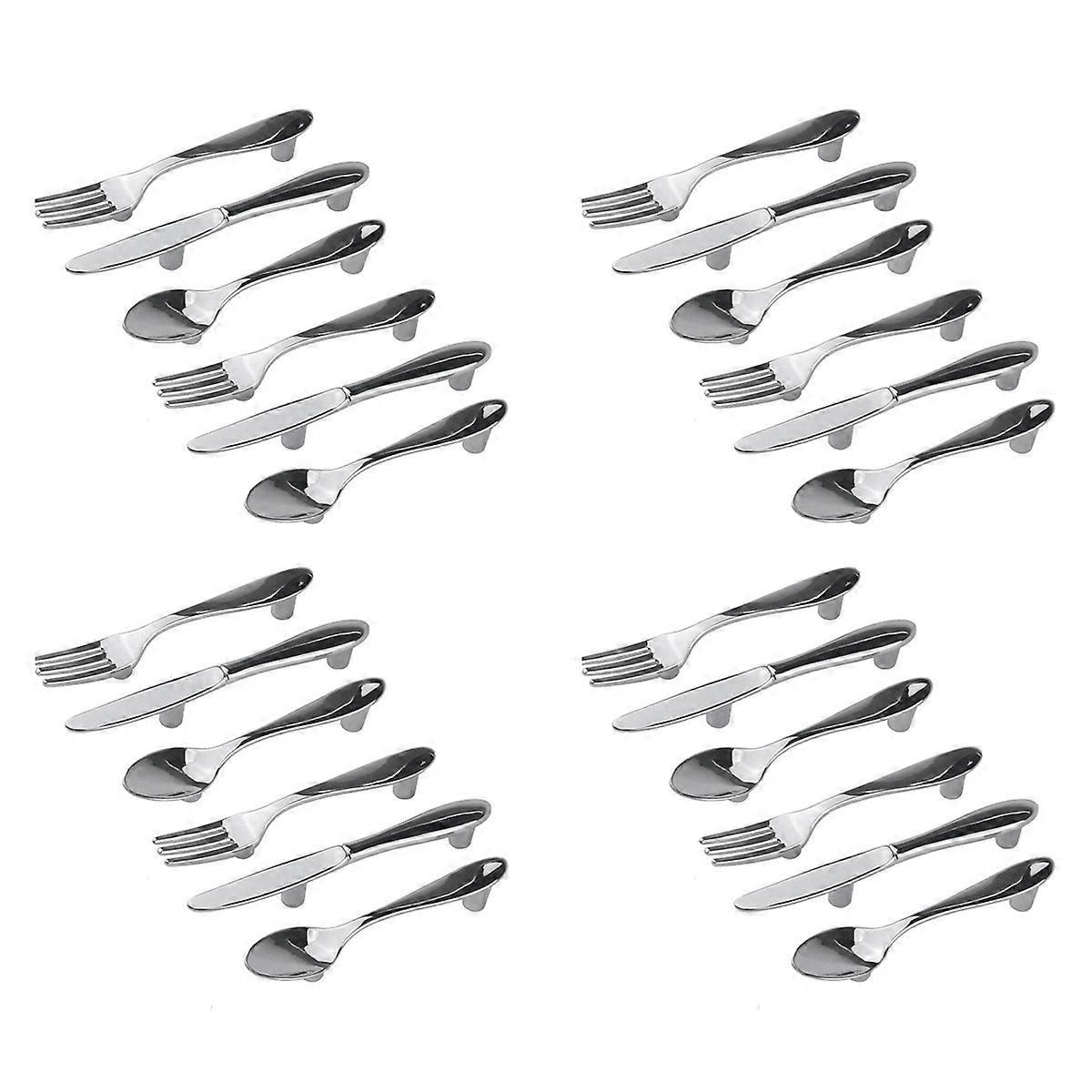 6PC Knife Spoon Fork Kitchen Cabinet Closet Drawer Pull Handles Knobs