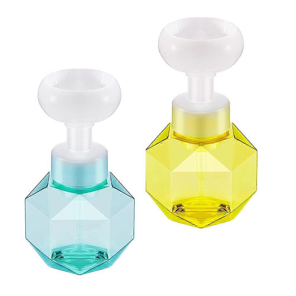 Dispenser Bottle Foaming Bottle Home Use Blue 300ml Refillable 2Pcs