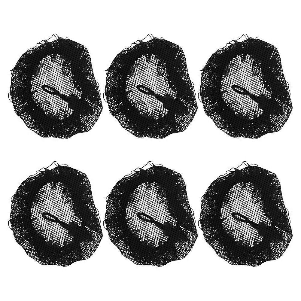Large Hair Net Ballet Bun Cover Dancer Skating Gymnastics Performance 6Pcs Circular Elegant Hairstyle