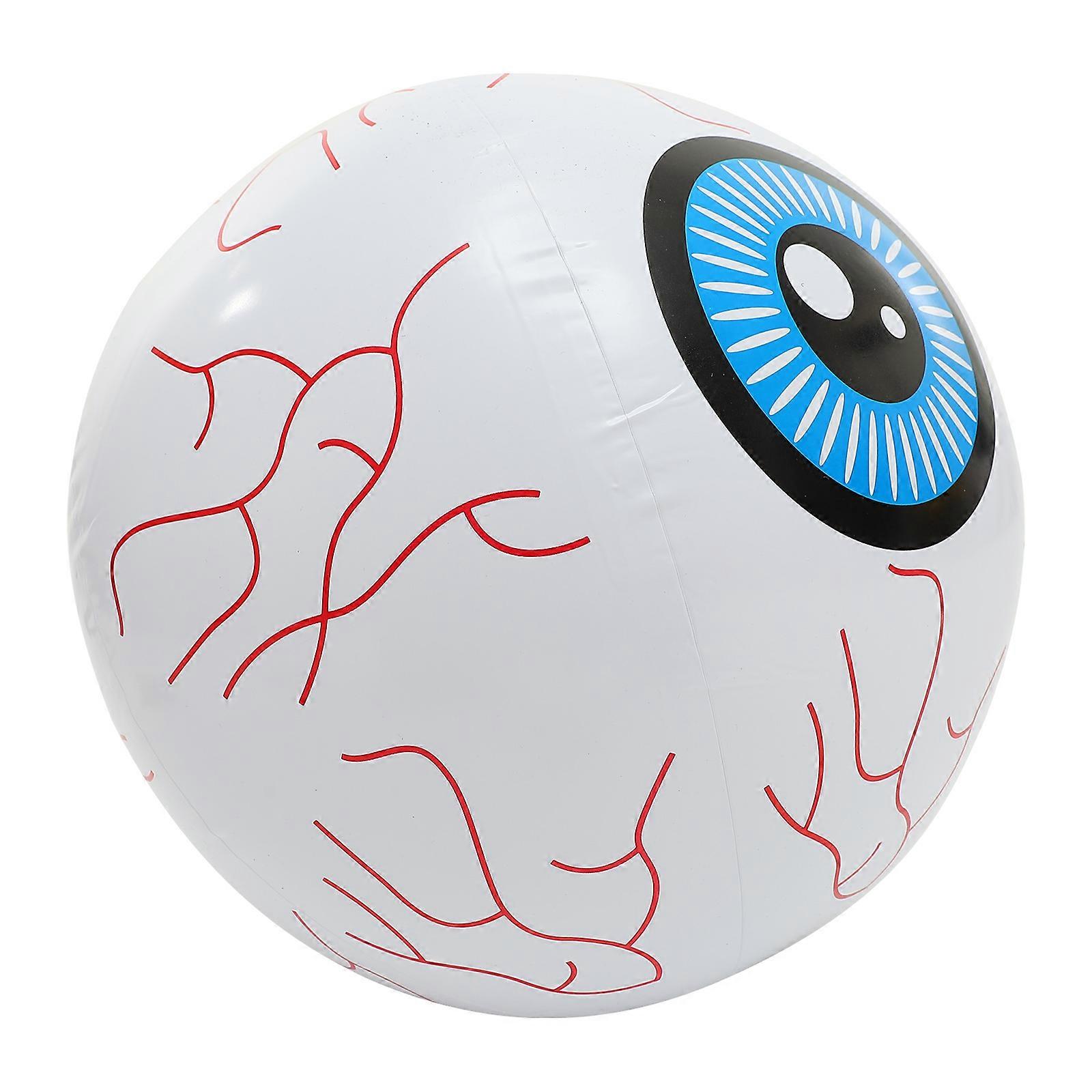Décor gonflable extérieur globe oculaire gonflable Halloween famille amis rond blanc 15.72X15.72X15.72IN 1Pcs