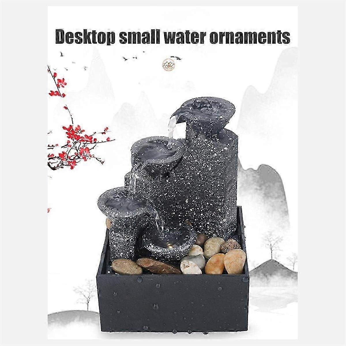 2025 Latest Model 2PCS Tabletop Waterfall Decor Relaxation Meditation Desktop