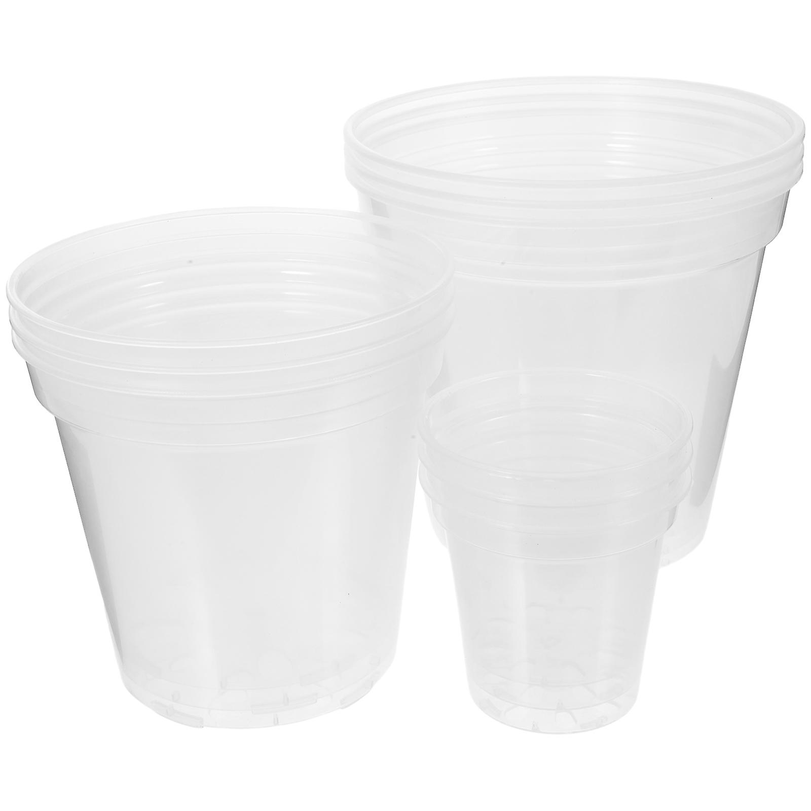 Nursery Pots with Drainage Holes for Plant Enthusiasts Breathable Flower Pots 9Pcs
