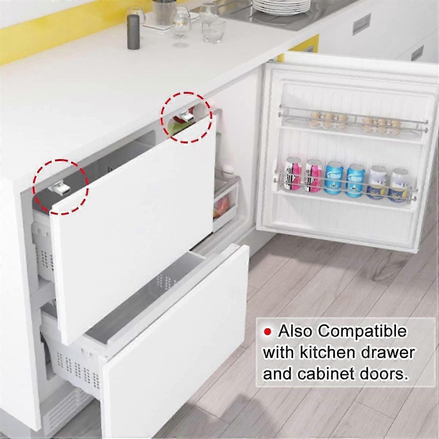 2 Pack Heavy Duty Push Latch & Lock for Hidden Door Touch Latches and Catch Magnet Push Release Draw
