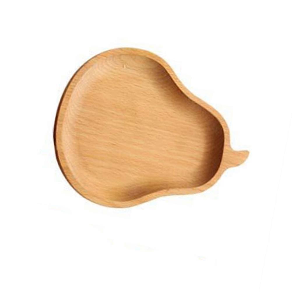 Fruit Platter Pear Shaped Wooden Plate for Photo Sessions 1Pack