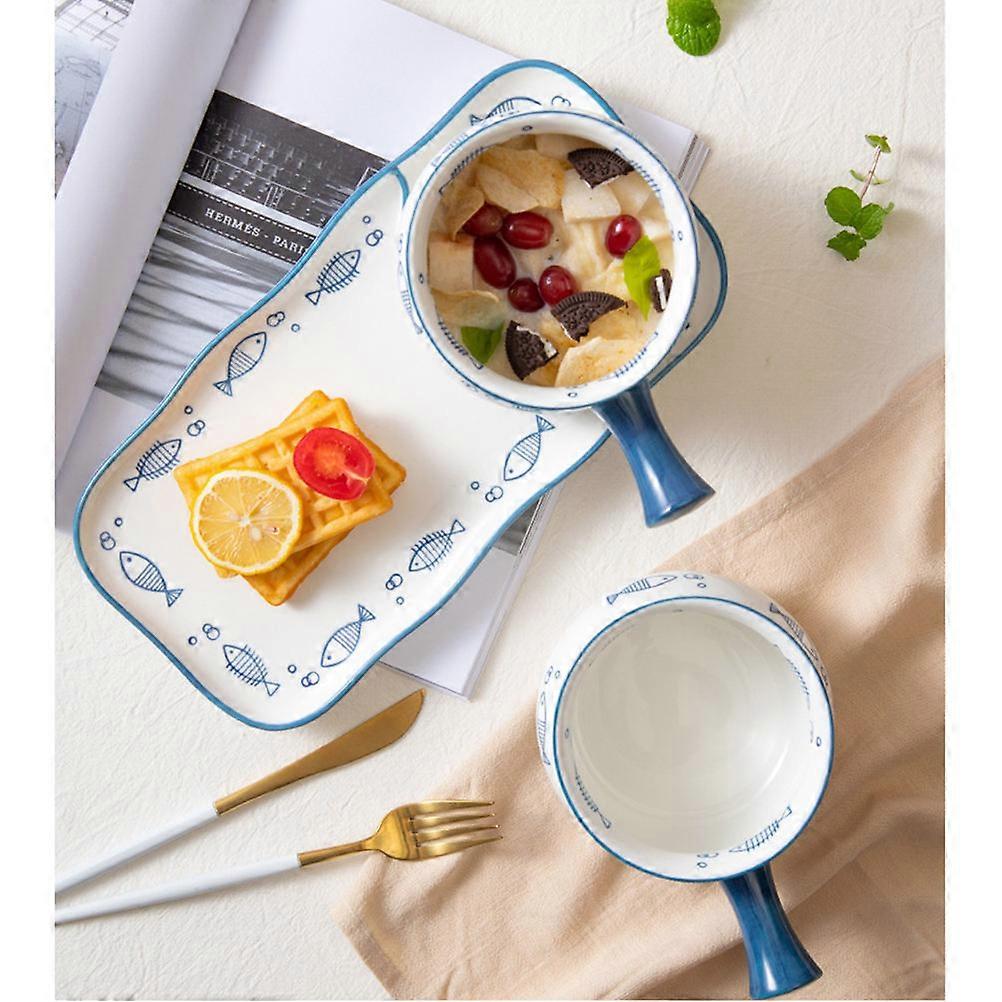 Ceramic Rectangle Plates Rectangular Ceramics Breakfast Dish White 30.50X14.50X2.00CM Serving 1Set