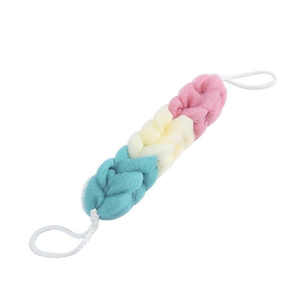 3Piece Long Bath Strip Body Exfoliator Scrubber Made of PE Material Flexible and Soft Bath Washcloth for Effective Random Colors for Relaxation