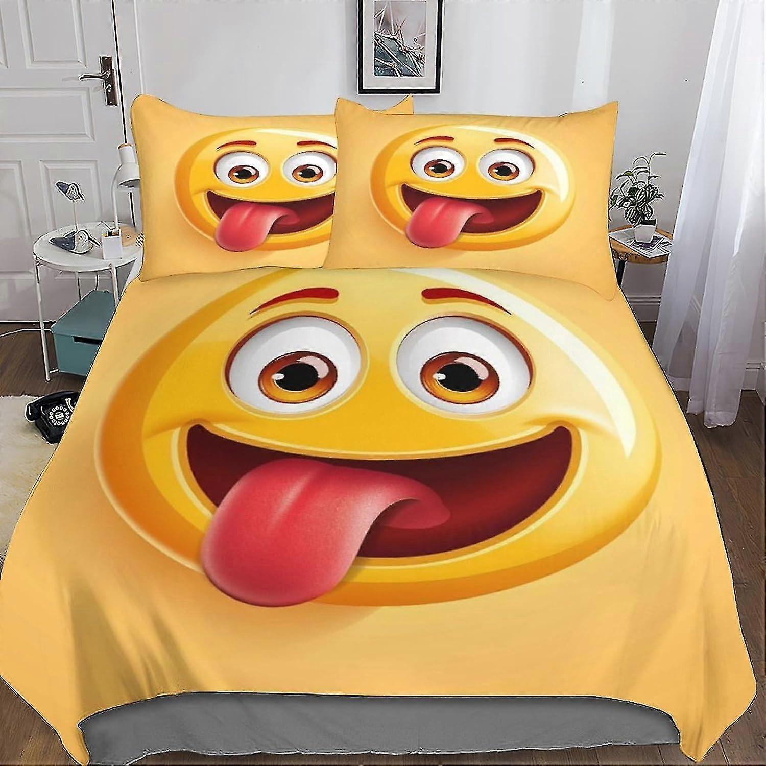 3PC Duvet Cover Set with Cartoon Print, Microfiber Bedding Set with Hidden Zipper Closure and Pillowcases for Certain Brand