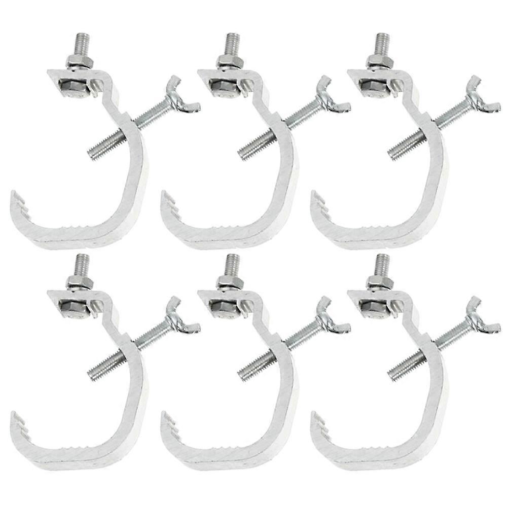 Light Clamp Stage Light Hooks Light on Truss Non-slip Ridges 6Pcs