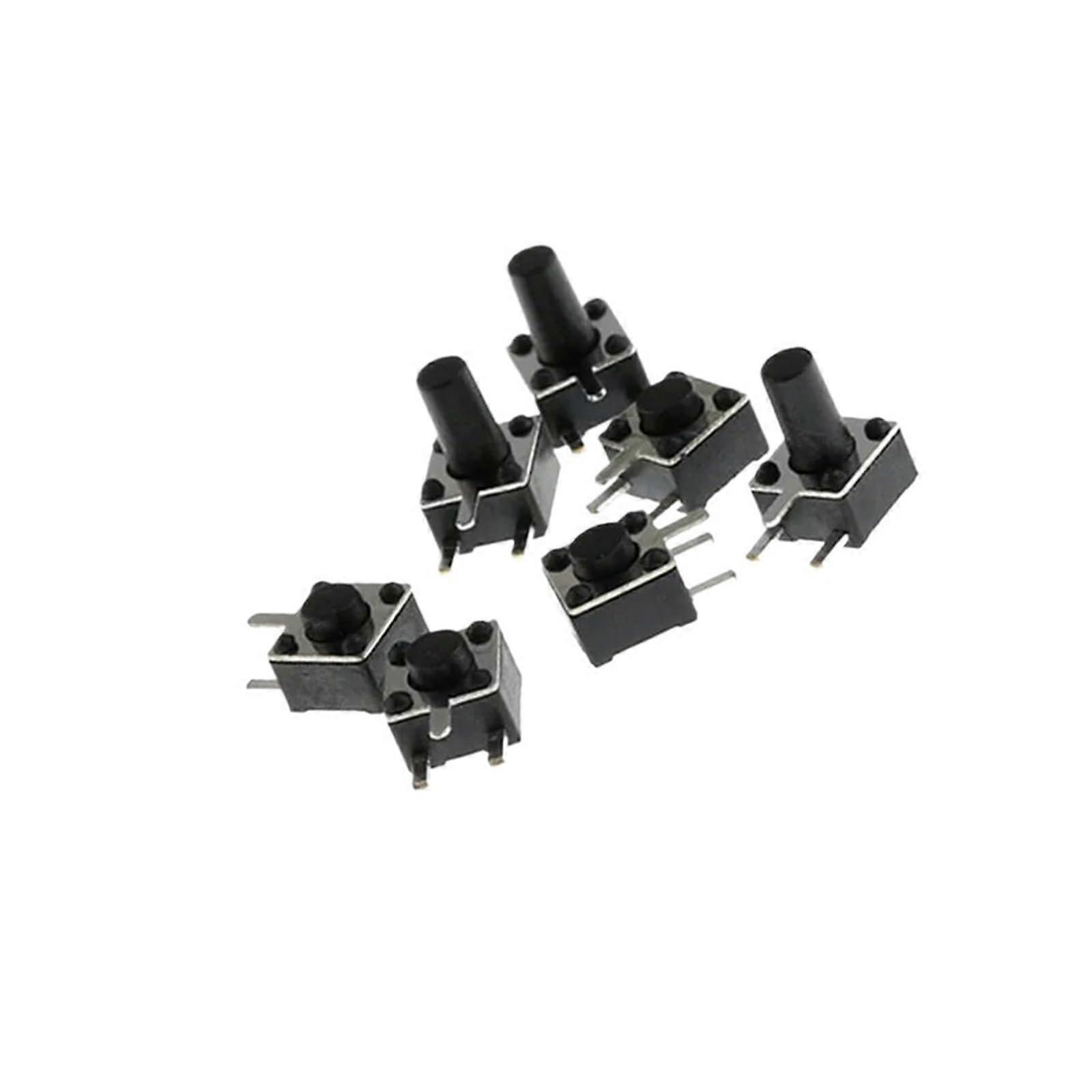 Momentary Tact Switch Push Button Switch 3-Pin for TV/Home Use, Sizes 4.5x4.5x3.8/4.3/5/6/7/8 mm