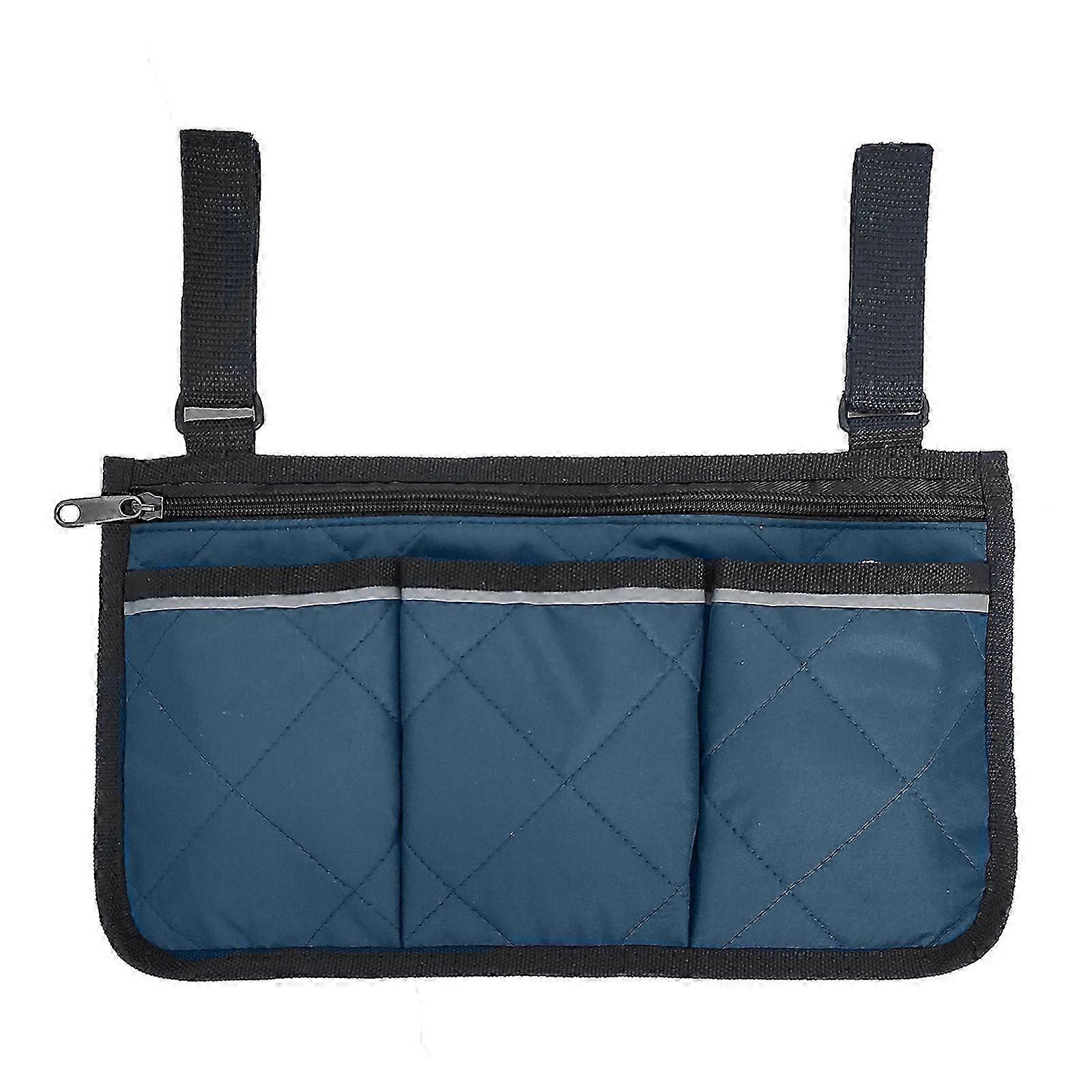 ポケット付き車椅子バッグオーガナイザー、多機能ウォーキングフレームバッグ、収納ポーチオーガナイザー、電動車椅子用アームレストサイドバッグ、モビリティS
