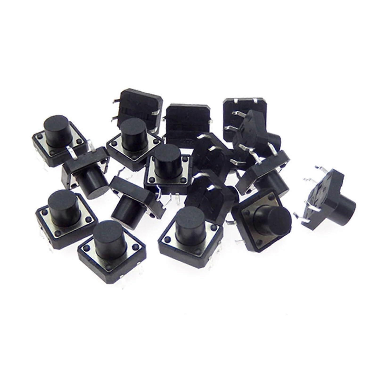 20PCS 12x12x9mm 4PIN DIP TACT Push Button Switch Key Power Tactile Switches 12x12x9 12*12*9MM Light Touch