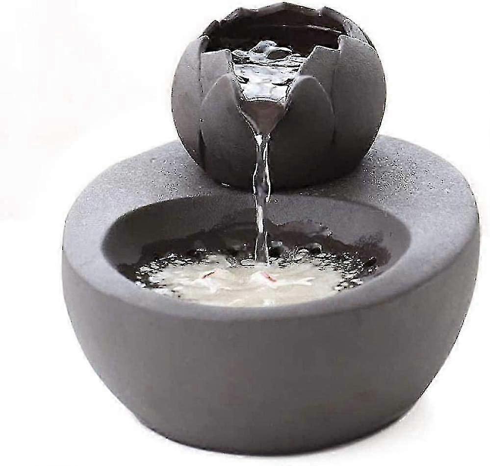 Drinking Fountain, Silent QuietWater Dispenser Ceramic, Black