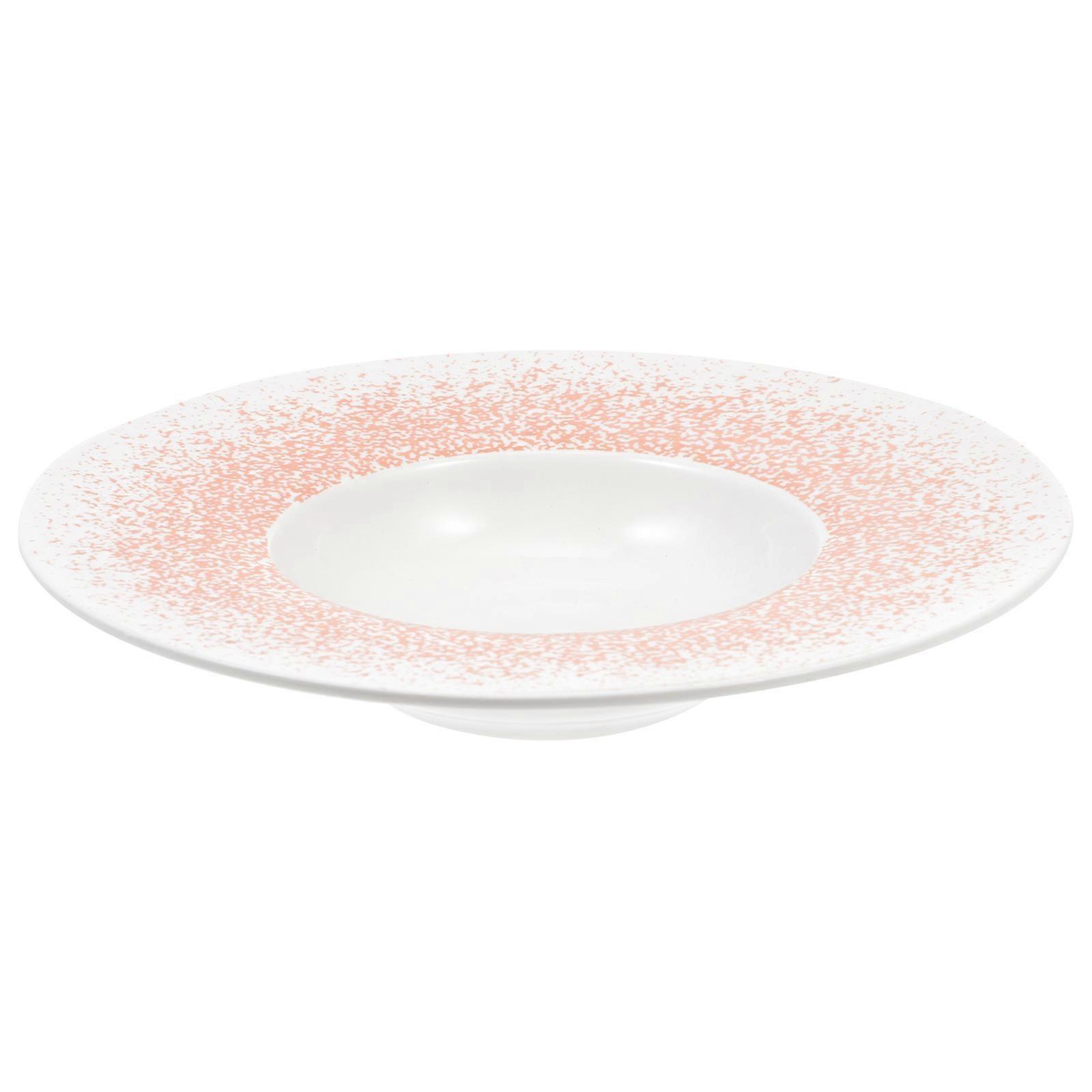 Display Dish Ceramic Plate Kitchen Decoration Household Item Straw Hat Shape 9.4×9.4×1.6in 1Pc