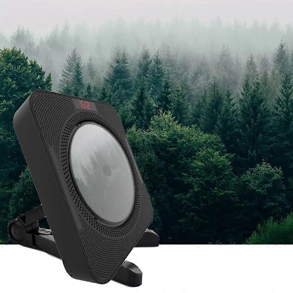 YHS-08C Portable CD Wall Mountable CD Music Player Bluetooth Remote Control FM Radio HiFi Speaker with USB 3.5mm LED Screen