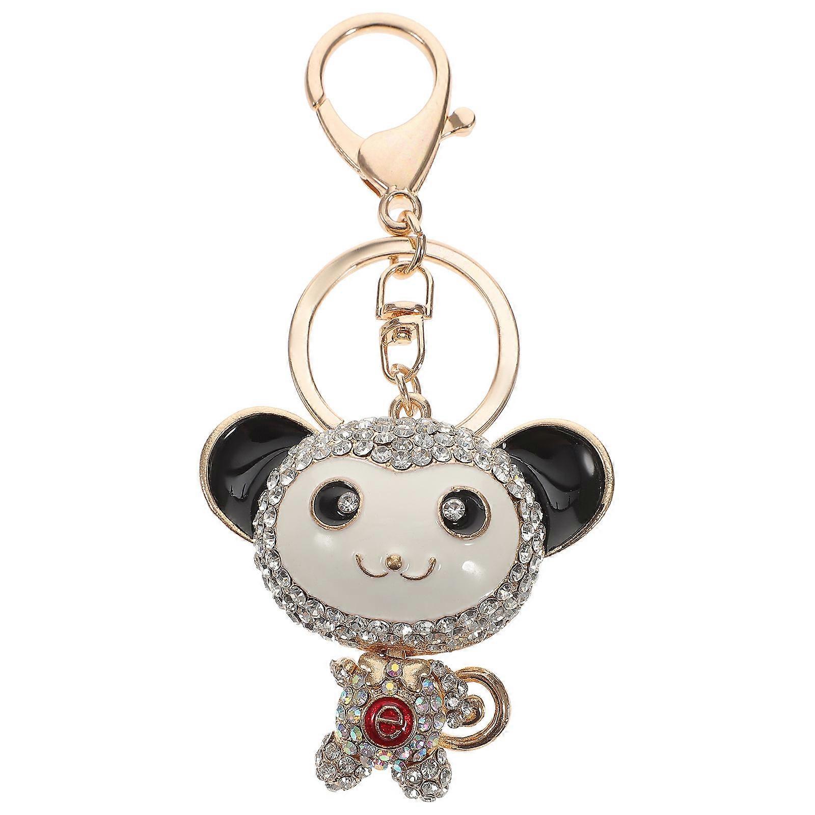 Animal Shape Keychains Cute Monkey Keychains Metal Keychain Decors For Diy Projects 4.6×2.3×0.4in 1Set