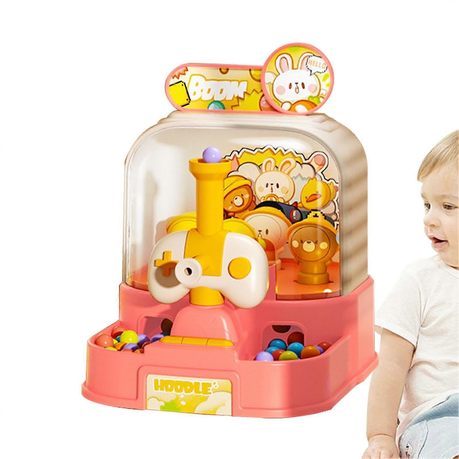 Portable Children's Pinball Target Slot Machine, ParentChild Game for Ages 4 to 6, Pink