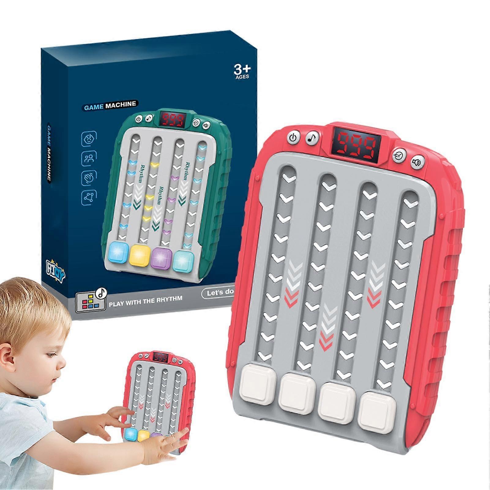 Portable Design Electronic Music Puzzle, Relaxing Puzzle Game, Fun Music Play Machine, Red