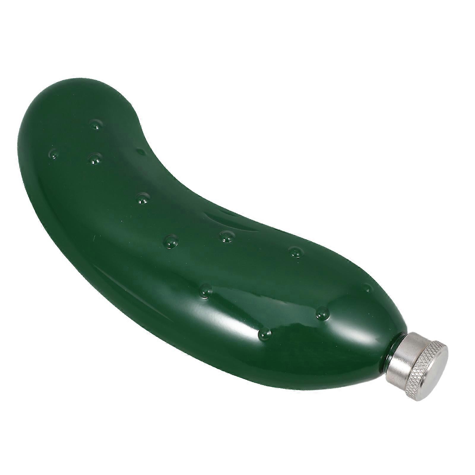 Stainless Steel Flask for Travel Portable and Compact with Unique Cucumber Design Multi Color 7.5 x 3.2 x 1.8 inches