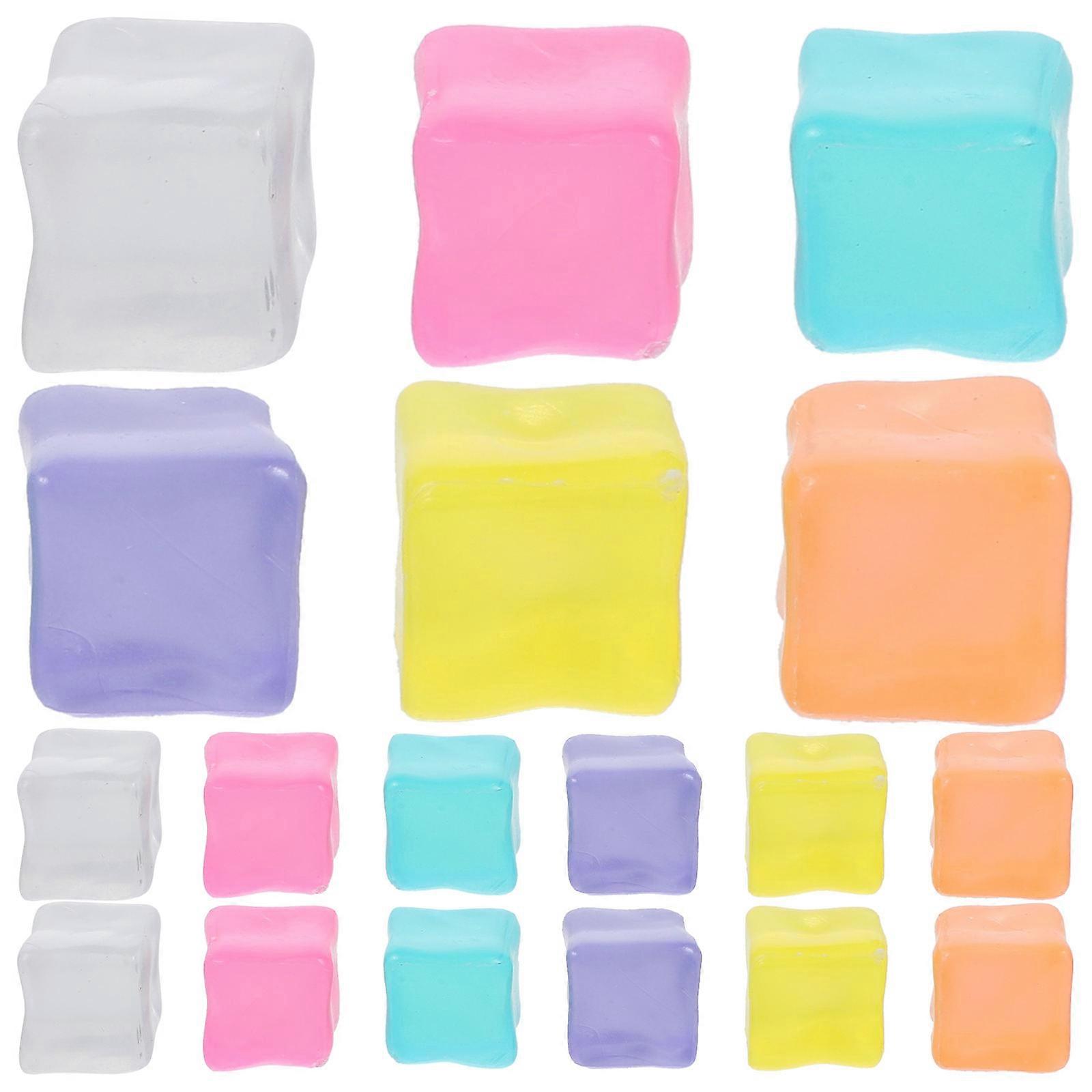 Reusable Ice Cubes Acrylic Beverage Cooling Assorted Color 1.70X1.70X1.70cm Freezable 25Pcs