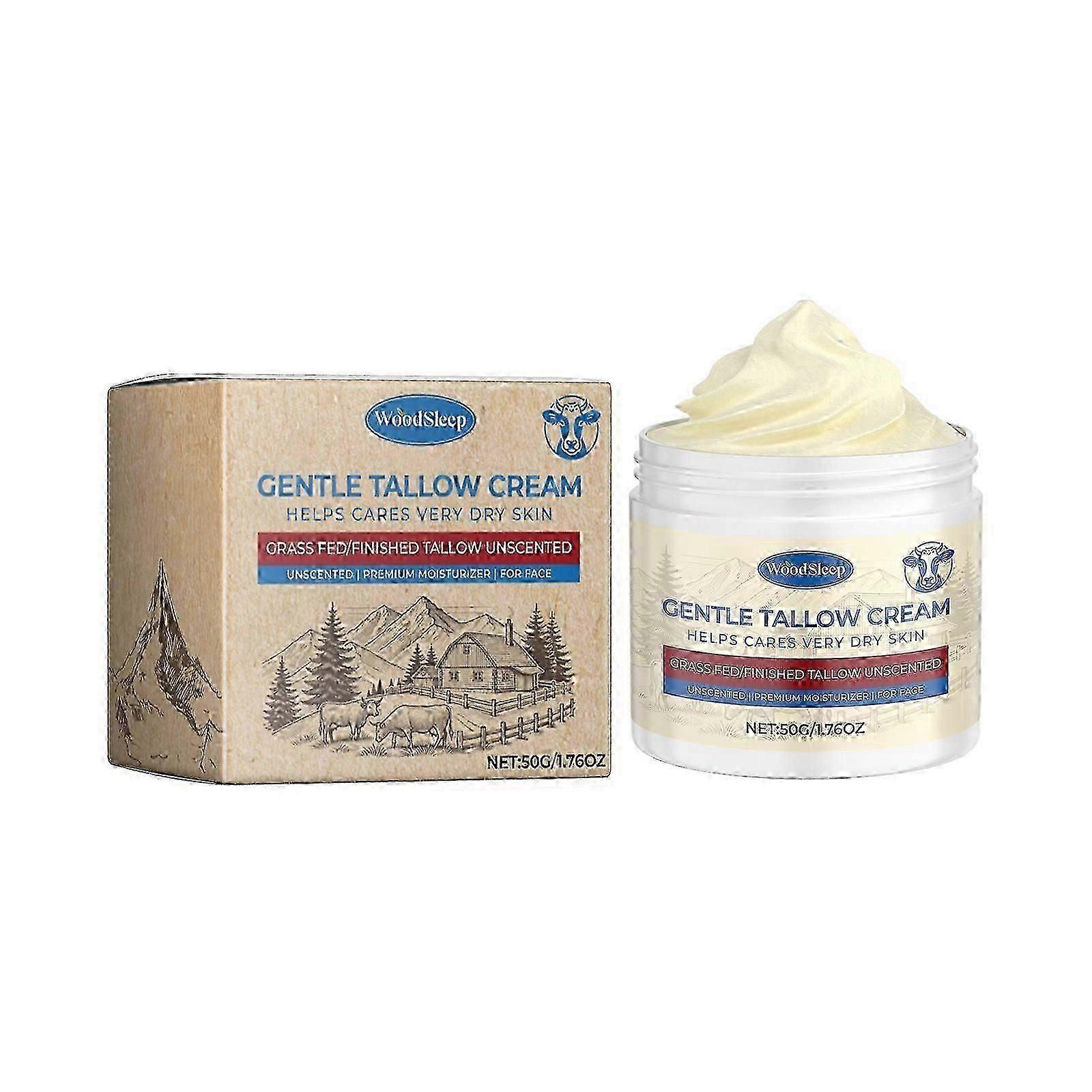 Beef Tallow for Skin, Beef Tallow Skincare Cream, Organic Grass Fed Beef Tallow, Natural Handmade Lotion Whipped Beef Tallow Moisturizer for Face