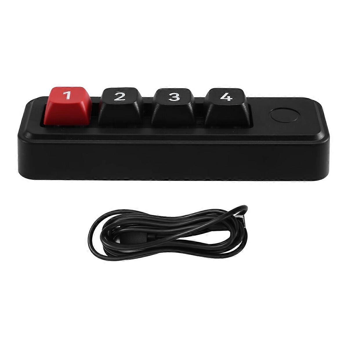 RGB Mechanical Gaming Keyboard -Macro Programmable 4 Keys,Black