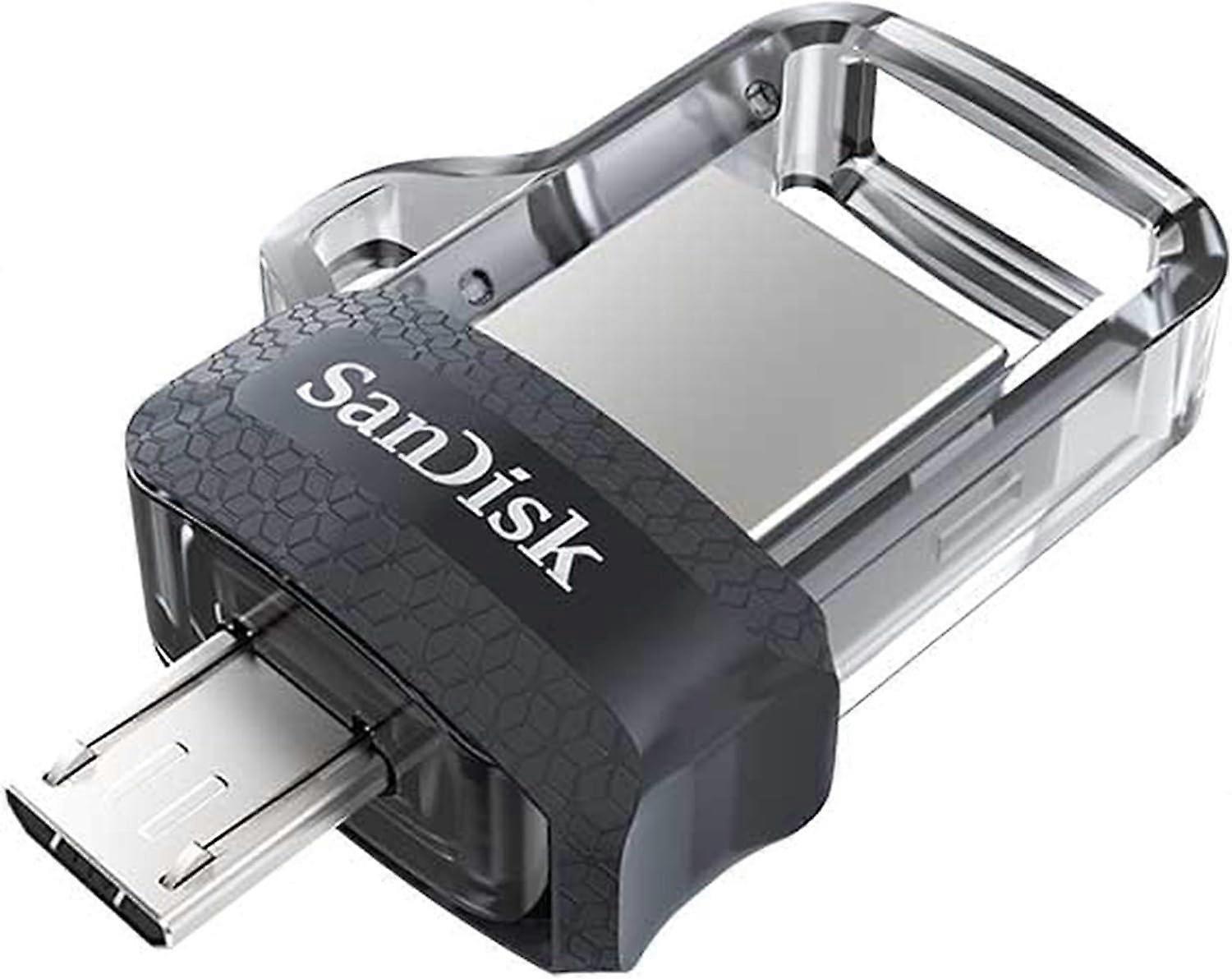 128GB Ultra Dual Drive m3.0 for Android Devices and Computers - microUSB, USB 3.0 - SDDD3-128G-G46, Black   1 Count (Pack of 1)