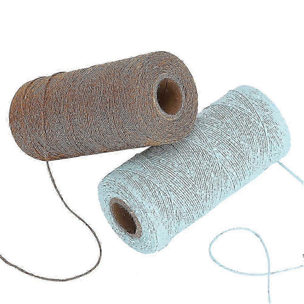 2 Rolls of 8/4 Pure Cotton Warp Yarn for Knitting & Tatting - Ideal for Carpets, Tapestries & Craft Projects