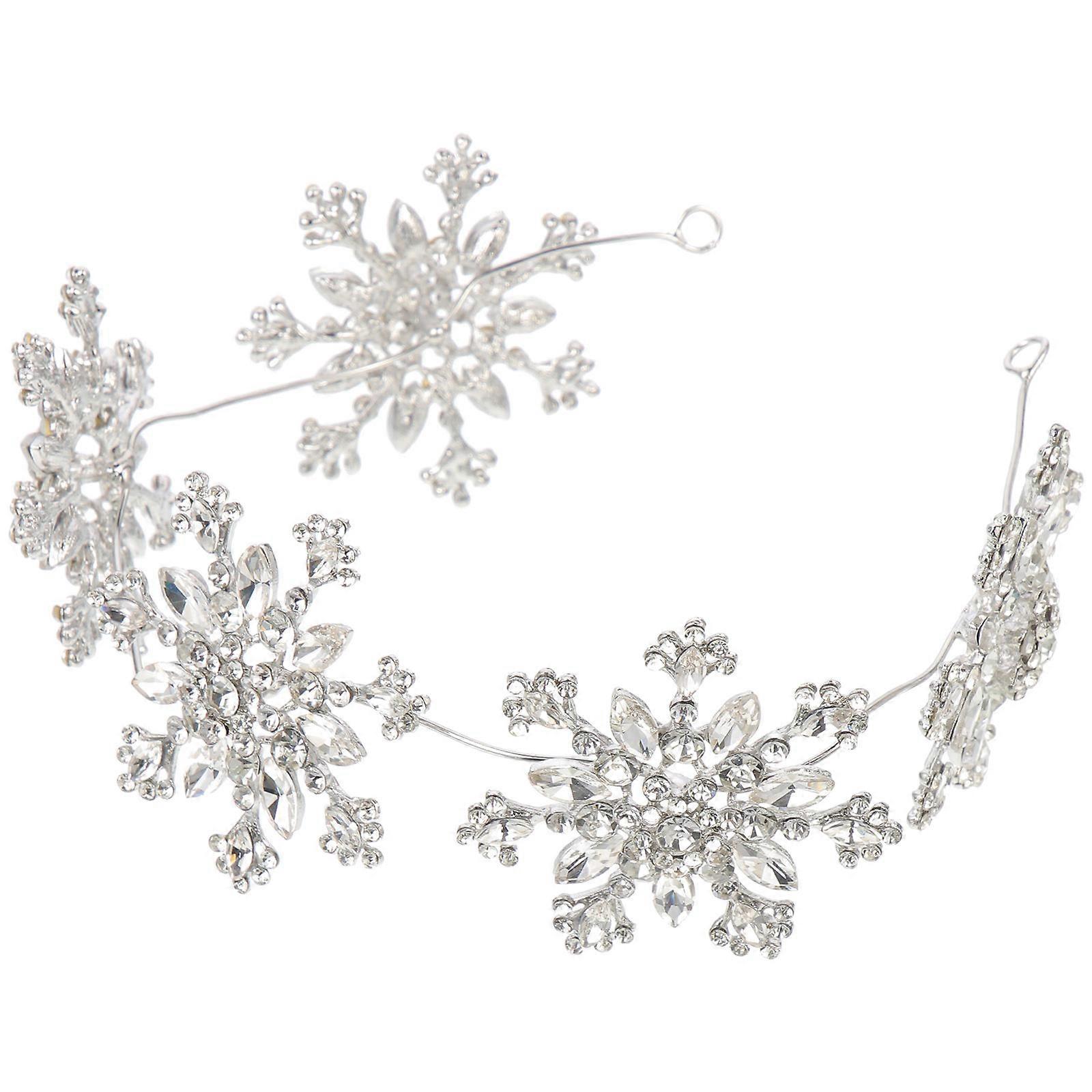 Here's an elegant product description for your **Rhinestone Snowflake Headband**:

 

✨ **Elegant Rhinestone Snowflake Headband – Sparkle with Winter