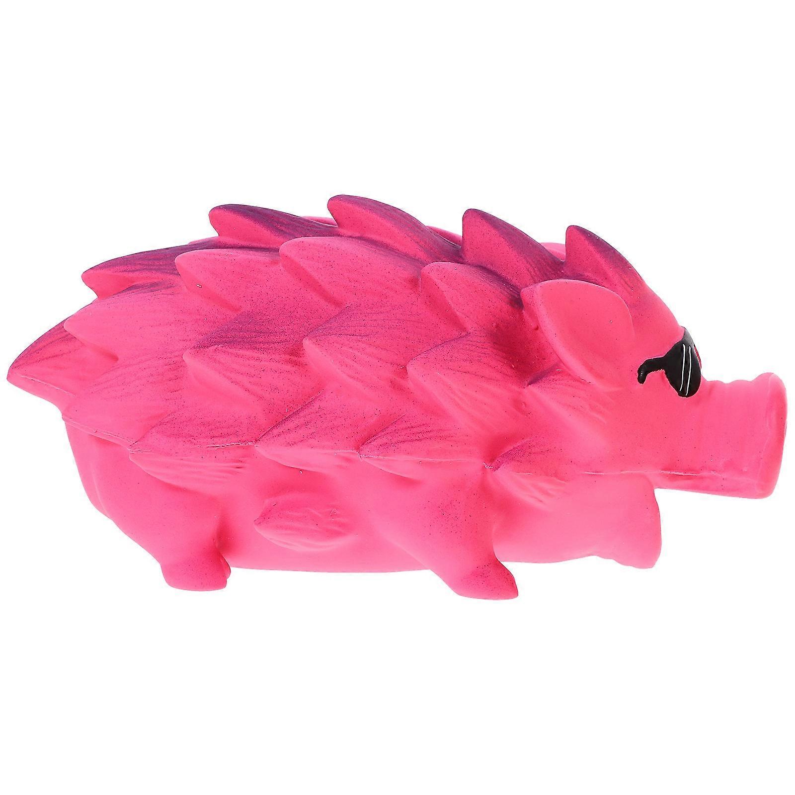 Dog Squeaky Toy Latex Puppy Interactive Play for Small Large Dogs Rosy 21.00X10.00X9.00CM Care 1Pcs