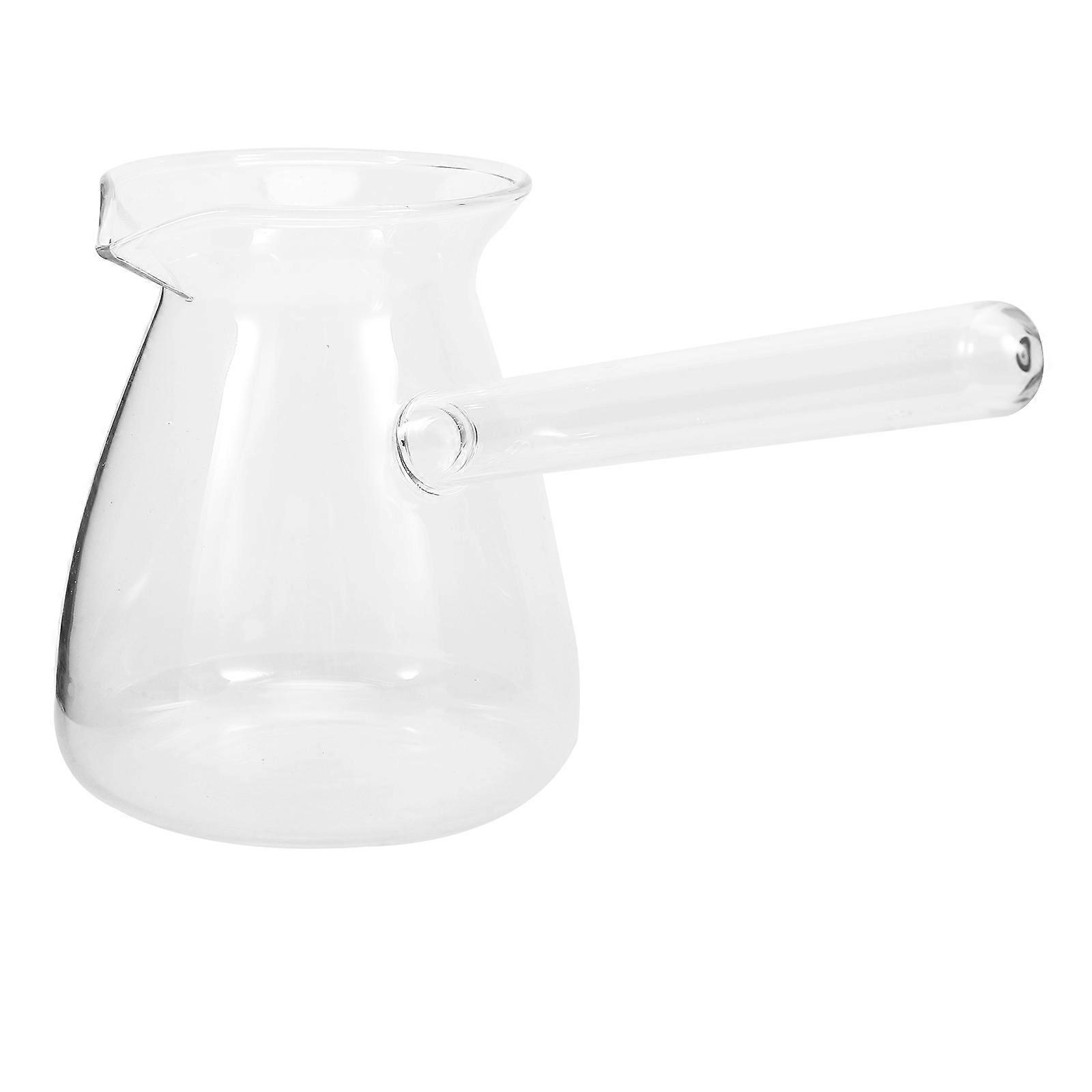 Milk Frother Pitcher Glass Beverage Preparation Commercial Use 22.50X12.00X10.50CM Simple and Generous Shape 1Pack
