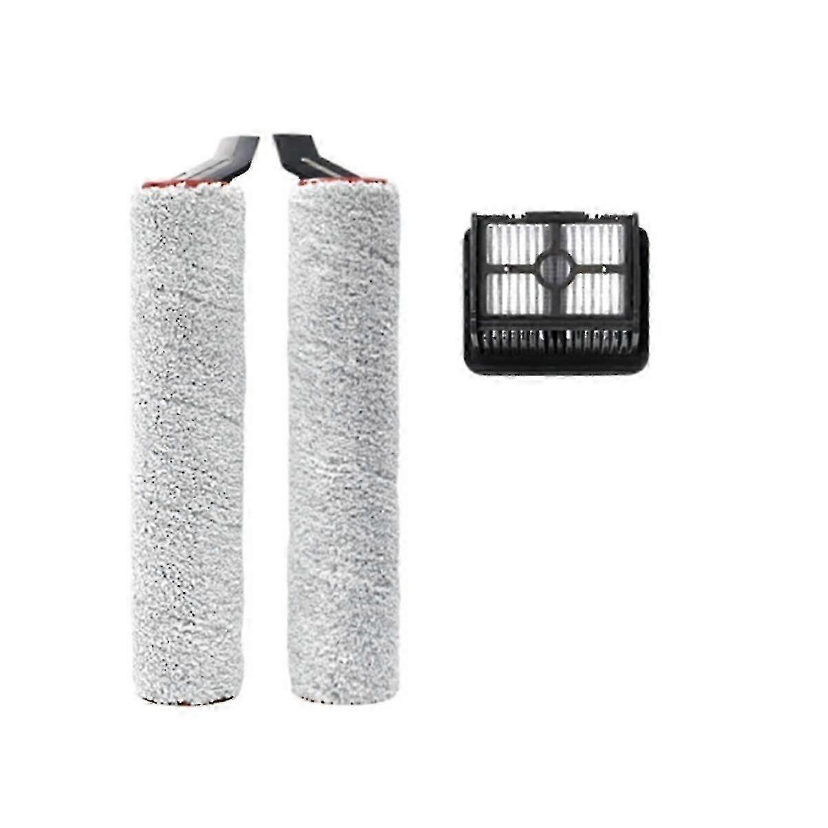 Replacement Roller Brush & HEPA Filter Accessories for H13/M13 Handheld Wet and Dry Vacuum - Compatible Spare Parts Set