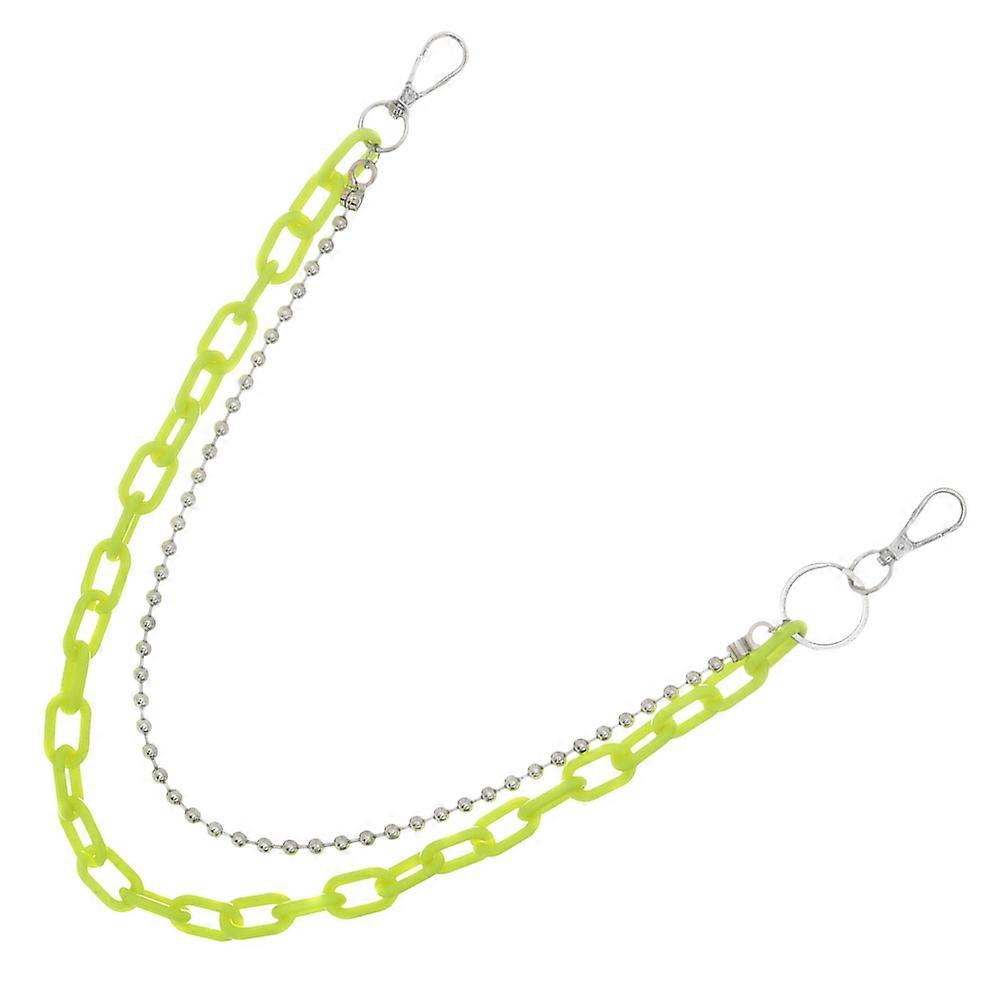 Stylish Hip Hop Waist Chain for Adults, Exaggerated Geometric Body Chain with Smooth Round Beads, Durable Electroplated Design, Perfect for Parties