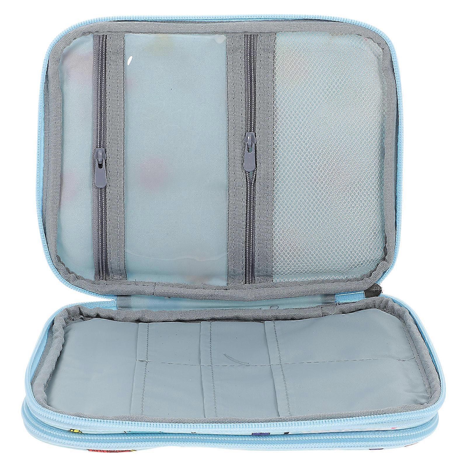 Sweater Needle Bag Multi-Functional Knitting Tool Storage Avid Knitter 8.7×7.5×0.4in Blue Shape Rectangular 1Pcs