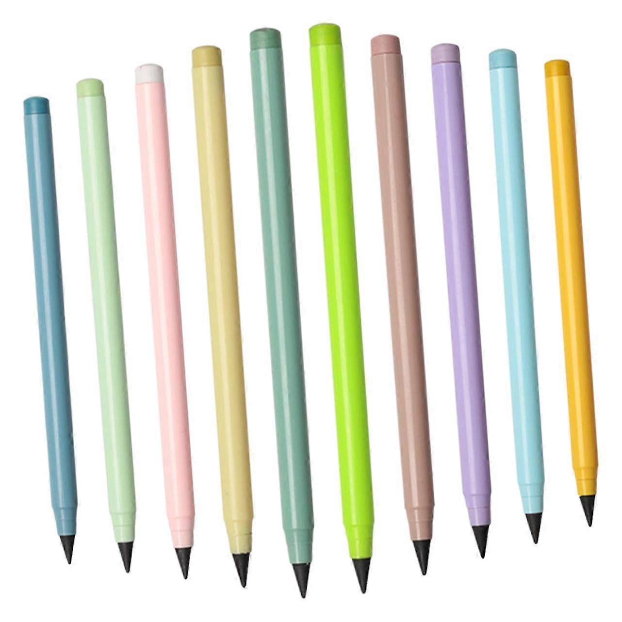 10 Pieces Erasable Inkless Pens for School, Artists, and Students - Colorful Writing and Drawing Tools for Creative Projects