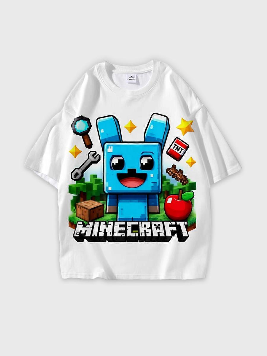 T-shirt round neck Cartoon Role Pattern loose short sleeve E1293