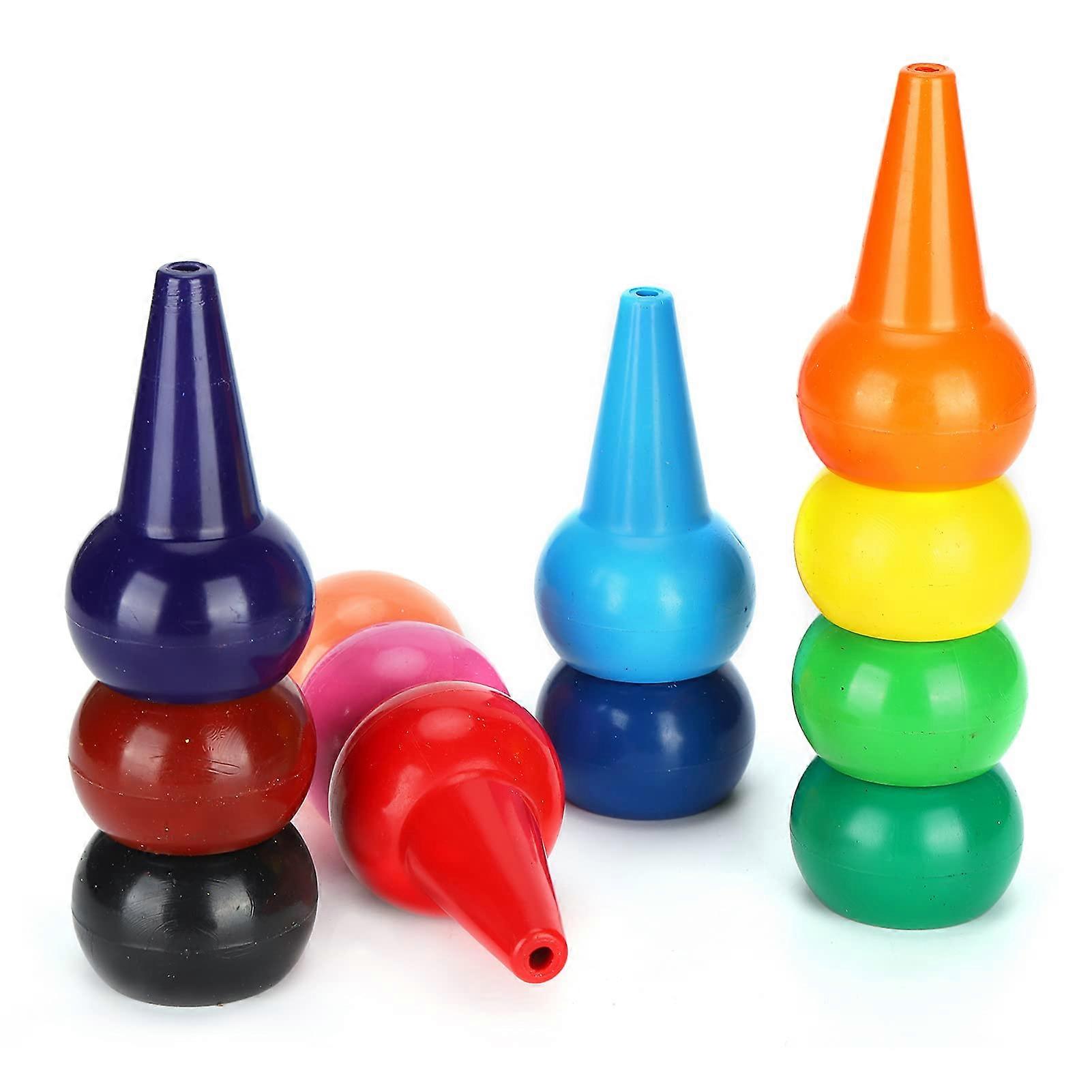 Safe Paraffin 3D Palm Grip Colouring Pencils, 12 Colours, Stackable Sticks, Ideal for Ages 3, Enhances ParentChild Bonding