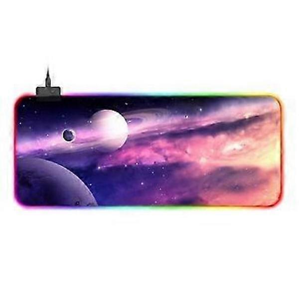Non-slip RGB Mouse Pad 14 LED Lights Keyboard Mat Gaming Mouse Pad