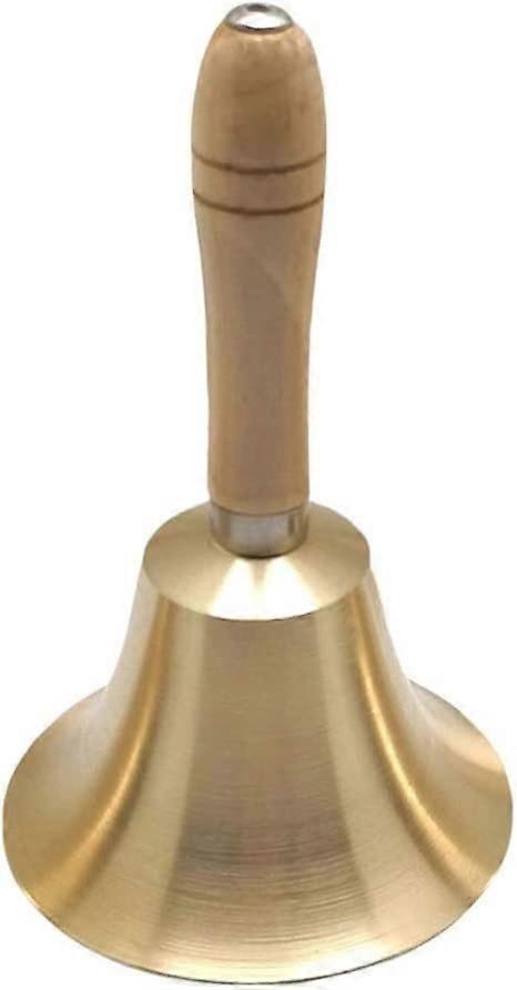 Hand Service Call Bells With Wooden Handle, Tea And Food Loud Rattle Bell, 14 Cm, 140x200 Mm, For Table And Counter