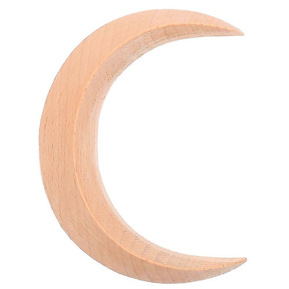 Moon Shaped Wooden Hair Stick Elegant Chinese Style Smooth Edges Easy Use For Daily Party Looks
