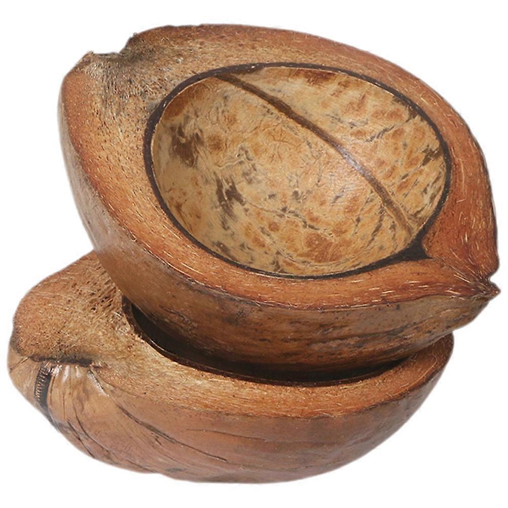 Light Brown Coconut Shell Candle Holder for Decorative Table Centerpieces 2pcs for Party and Beach Decor