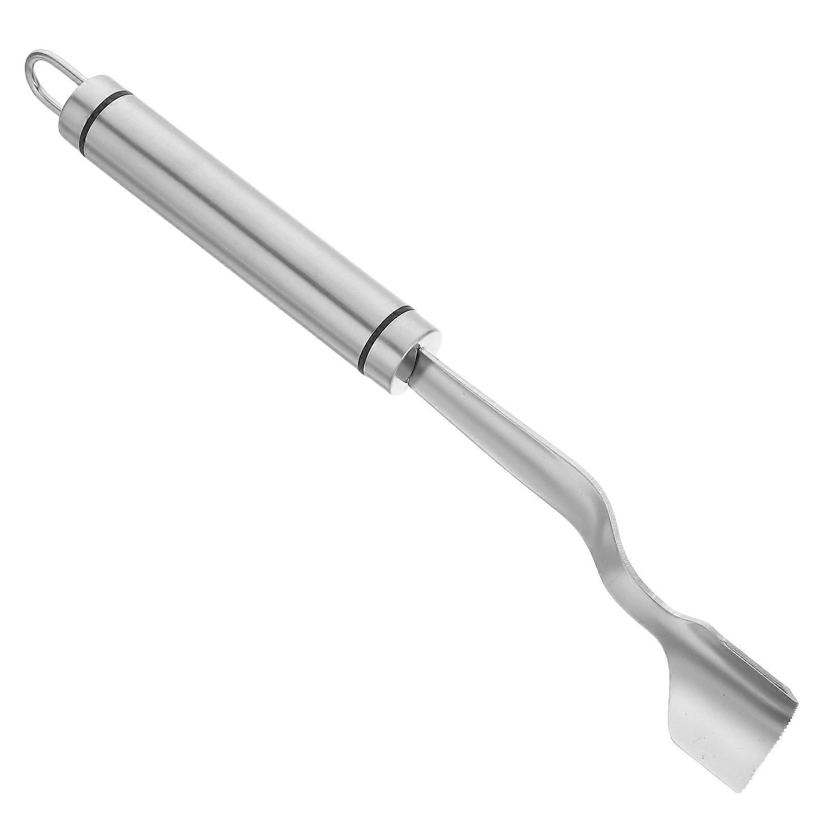 Stainless Steel Corn Extractor Tool for Quick Kernel Removal Easy to Clean Ergonomic Handle Silver