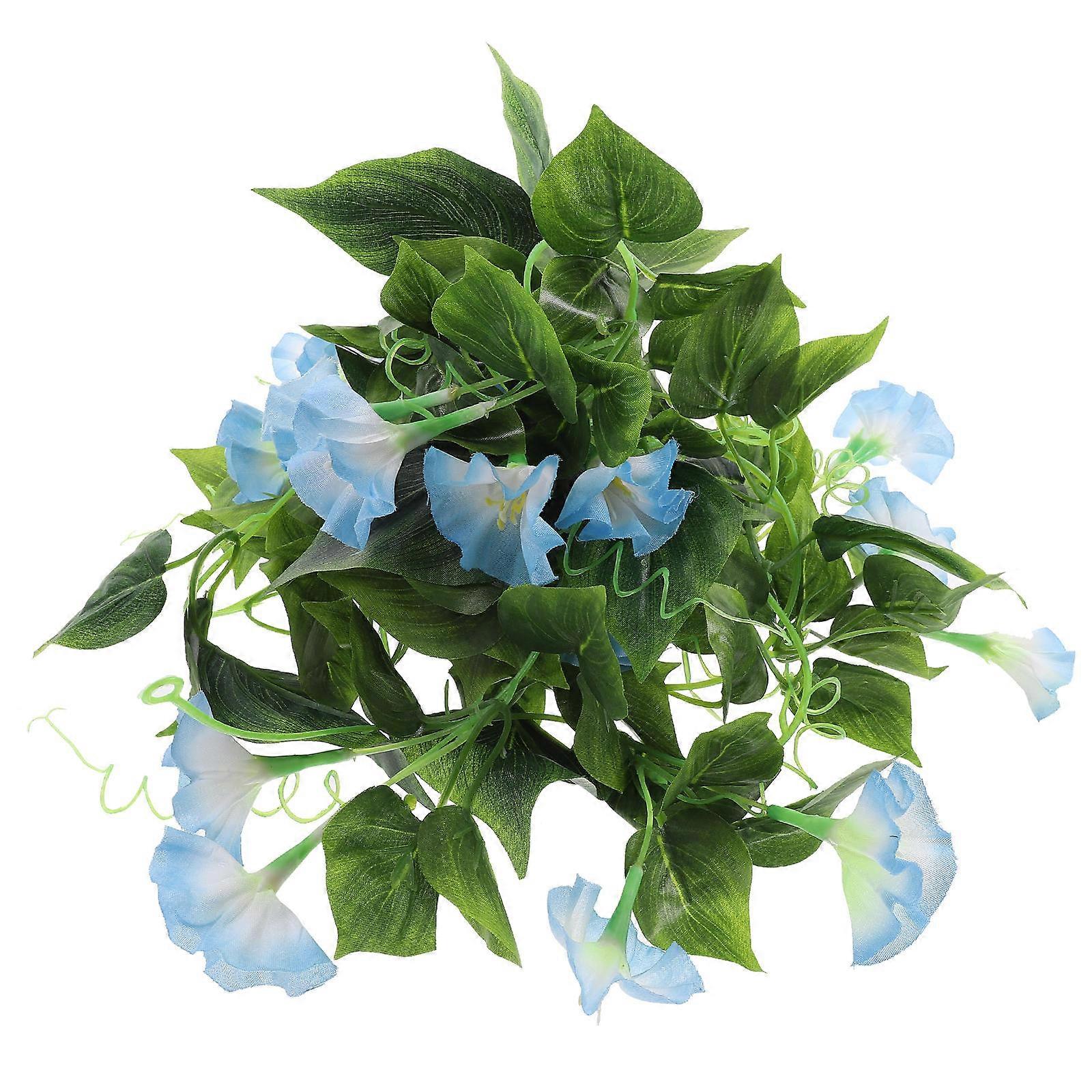 Elegant Artificial Flower Vine Garland, Faux Hanging Decor for Home, Weddings & Backdrops – Easy to Clean, Mild Materials, Sky Blue