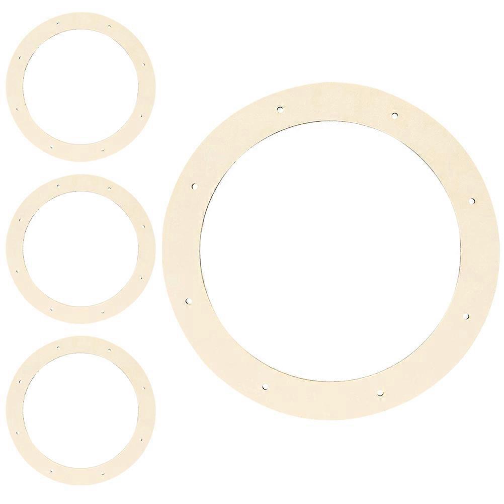 Khaki Plastic Wreath Frame for Crafts with Resistance Ideal for Decoration 4pcs
