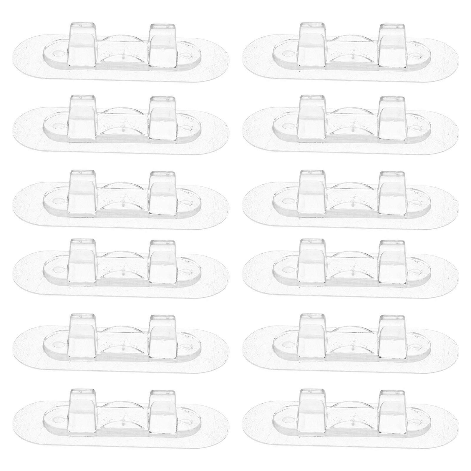 10pcs Transparent Acrylic Desk Wire Management Organizer for Appliances and Laboratory Use